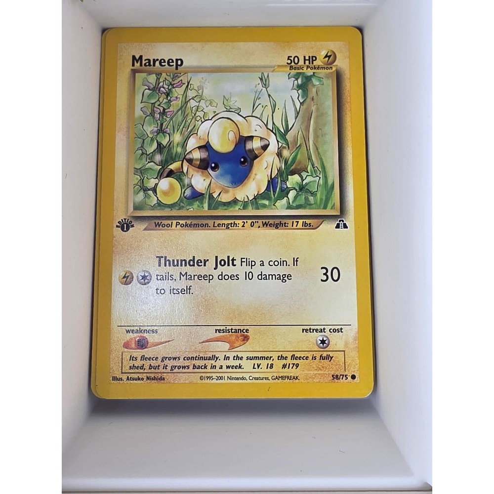Mareep 58/75 Common Neo Discovery Pokemon 1st Edition Near Mint
